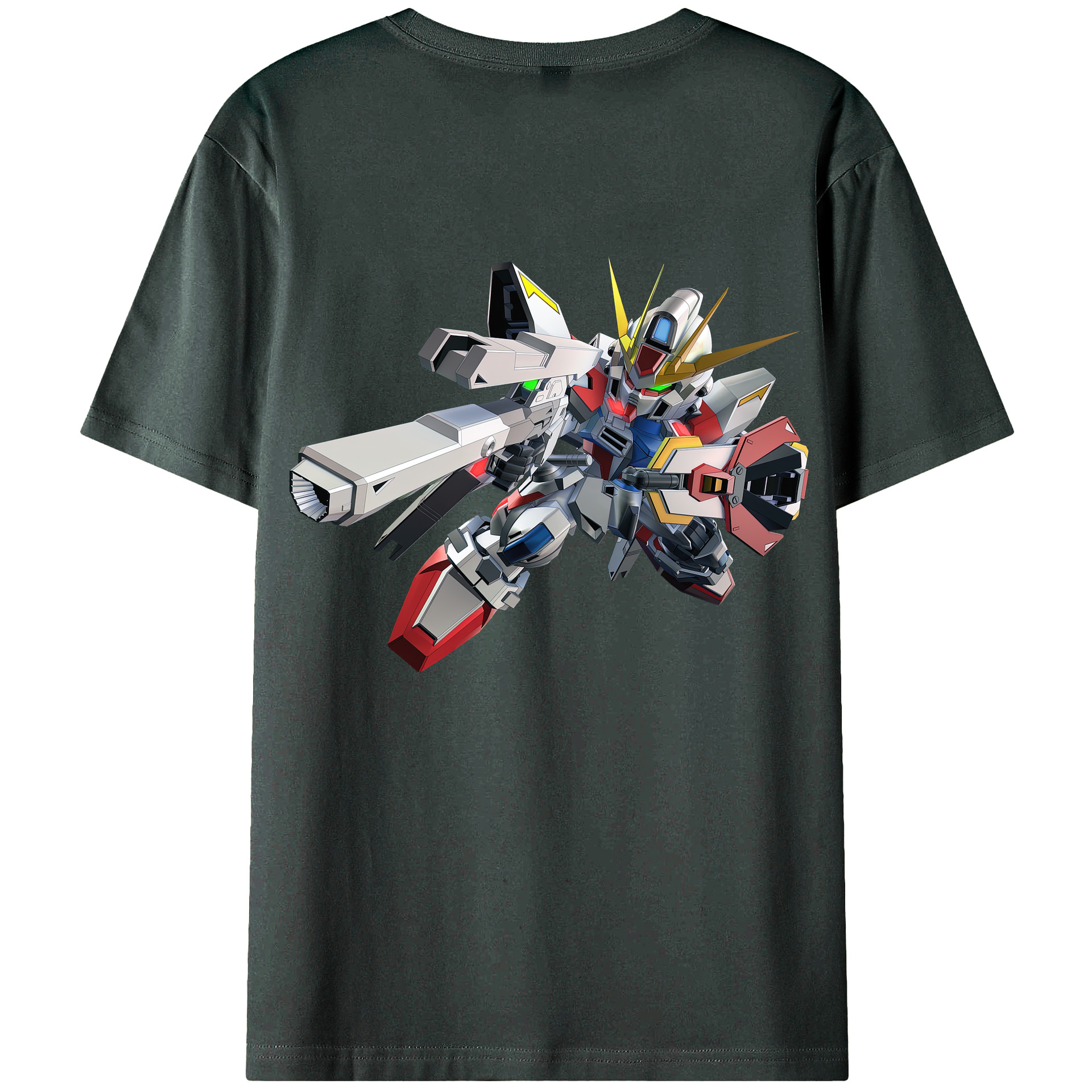 （画像用） 機動戦士ガンダム Mobile Suit Gundam 綿100％ メンズ半袖Tシャツ（バックプリント） 通気性